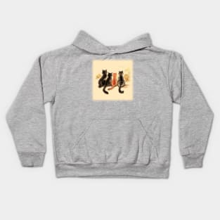 Cats family window view Kids Hoodie